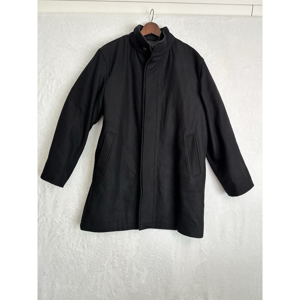 Madison Womens Black Wool Coat Jacket S/M Removable Liner Heavy Warm
